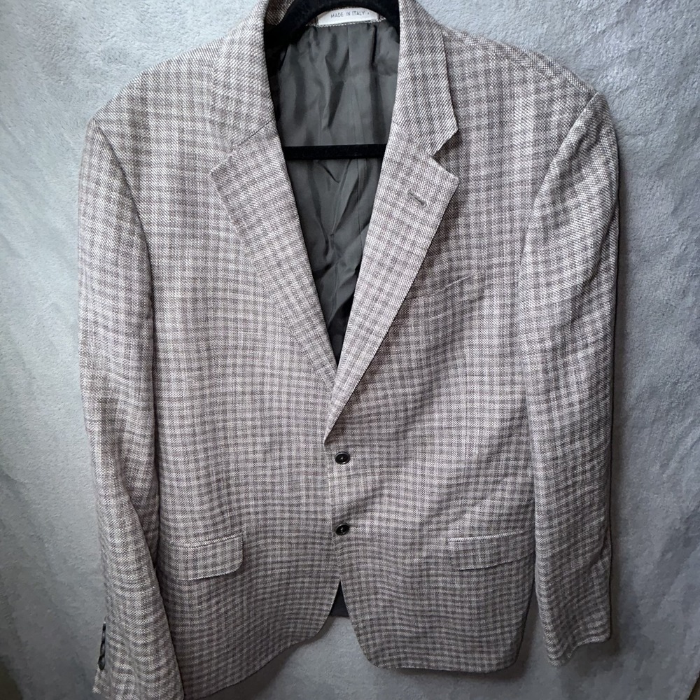 Armani Collezioni Blazer Linen wool Blend Size 44R G Line Made In Italy